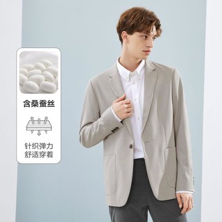 SEVEN 柒牌 男士休闲西装时尚韩版修身针织单西外套