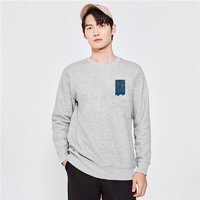 GIORDANO 佐丹奴 联名卫衣男秋冬加绒加厚潮流时尚印花抓绒衣男91093313 46中花灰 L