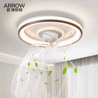 ARROW箭牌照明 风扇灯吸顶现代简约餐厅客厅卧室灯 C款/高显/48cm/60瓦/离线语音