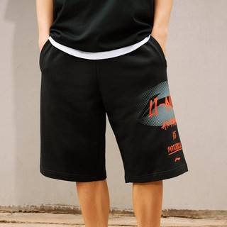LI-NING 李宁 短卫裤男士运动时尚系列夏季休闲舒适透气针织运动裤