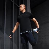 LI-NING 李宁 短袖POLO衫男士2024款健身系列排湿速干夏季运动服