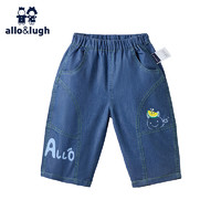 allo&lugh 阿路和如 2024新款夏季牛仔男童短裤时尚中小童休闲裤