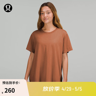 lululemon丨All Yours 女士 T 恤 *棉 透气 LW3FU1S 短袖 暗橙色 2