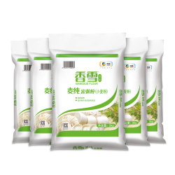 88vip香雪麦纯富强粉中筋面粉5kg5袋面条食用饺子包子馒头面粉
