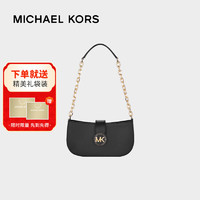 MICHAEL KORS 迈克·科尔斯 迈克.科尔斯（MICHAEL KORS）MK女包 奢侈品Carmen法式链条腋下包月牙包 35F2GNMC0L BLACK