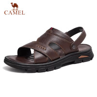 CAMEL 骆驼 凉鞋2024夏季新款软弹牛皮止滑舒压两穿舒适商务凉鞋男士