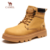 CAMEL 骆驼 2023秋冬季新款舒软醇厚湿冰止滑抓地厚底经典工装靴男