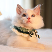 猫咪围脖宠物围巾布偶猫饰品装饰狗狗猫猫针织圣诞小猫可爱猫项圈