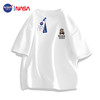 NASA GISS 官方潮牌联名短袖T恤男纯棉宽松舒适上衣半袖男打底衫 白色 L