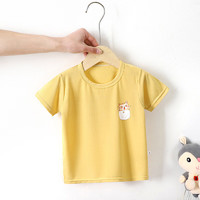 瑄妮薇 夏季新款冰丝儿童短袖T恤纯色中大童上衣宝宝半袖