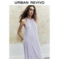 URBAN REVIVO 女士优雅气质温柔无袖背心连衣裙 UWH740029# 浅紫 S