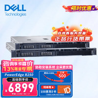 DELL 戴尔 PowerEdge R250 1U机架式服务器ERP文件共享用友托管电脑整机至强E-2324G四核心16G丨1块1T SATA
