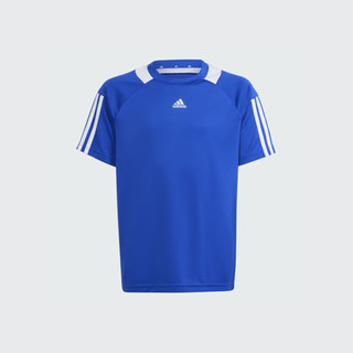 百亿补贴：adidas 阿迪达斯 童装24年夏季中大童足球短T运动短袖T恤IS0331