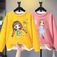 移动端：LUOTONGOU 洛童欧 女童t恤长袖春秋打底衫儿童秋衣上衣服外穿中大童打底衣小学生T恤