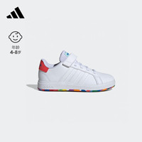 adidas GRAND COURT 2.0休闲运动鞋小白鞋男小童阿迪达斯轻运动 白色/红色 30.5码