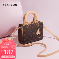 YEARCON 意尔康 新年迷你托特包复古斜挎包琴谱包女士手提包36W26012-923咖啡