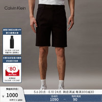 Calvin Klein Jeans24春夏男士简约布标休闲通勤直筒西裤短裤J325910 BEH-太空黑 36
