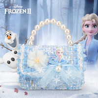 迪士尼（Disney）儿童包包女童可斜跨女孩单肩可爱冰雪奇缘艾莎公主小香风包手提包