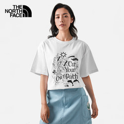 THE NORTH FACE 北面 短袖T恤女户外舒适宽松T恤7WEF 白色/FN4 M