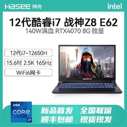 Hasee 神舟 战神G8-DA7NP 17.3英寸游戏本电脑（i7-12700H、16GB、512GB、RTX3060）