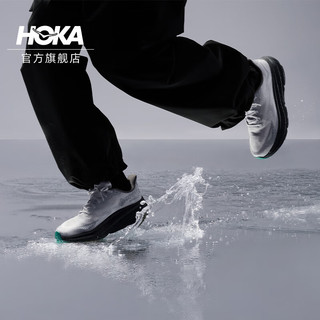 HOKA ONE ONE男女款夏克利夫顿9防水特别版CLIFTON 9 GTX TS透气 雾灰色/麦青色 37