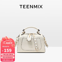 TEENMIX 天美意 女包牛皮枕头包百搭吐司包