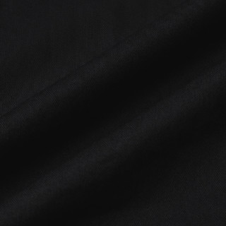 URBAN REVIVO 女士通勤风压褶修身短袖棉质连衣裙 UWU740075 正黑 XS