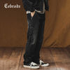 Cebrodz 法国Cebrodz男士重磅黑色牛仔裤2024春季新款潮牌宽松直筒休闲裤
