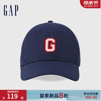 Gap男装2024夏季大G拼接logo棒球帽复古运动百搭鸭舌帽545413 海军蓝 ONESIZE