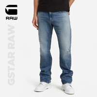 G-STAR RAW修身男士休闲修身牛仔长裤2024夏季微喇直筒裤水洗D24467 褪色蓝 3130