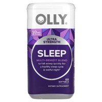 OLLY特强型褪黑素睡眠支持60粒软凝胶安瓶成人学生美国正品