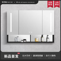 Parcere 帕思瑞 太空铝挂墙式浴室镜柜卫生间智能全面镜柜卫浴镜子带置物架
