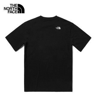 北面（The North Face）T恤男春夏户外短袖休闲透气舒适宽松圆领套头半袖 JK3/黑色 M/170(拍小一码)