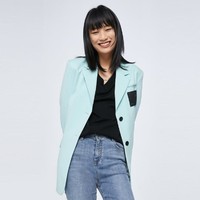 SELECTED 思莱德 女两粒扣潮贴标宽松廓形西服外套