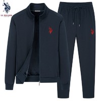 U.S. POLO ASSN. USPOLOASSN保罗专柜春秋冬款男纯棉加绒加厚休闲运动大码连帽套装