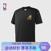 NBA 球队文化系列中性短袖男女同款运动休闲圆领速干T恤 湖人队/黑色 L