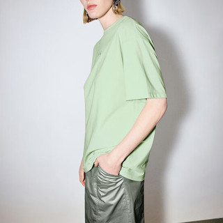 URBAN REVIVO 女士薄荷曼波高街字母圆领宽松短袖T恤 UWJ440028 铜绿 XS