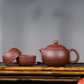 百年利永 宜兴紫砂壶纯全手工原矿紫泥西施壶功夫茶具一壶两杯套装泡茶壶