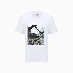 卡尔文·克莱恩 Calvin Klein CK Jeans夏季男士休闲简约纯棉透气潮流图案印花短袖T恤40IC813