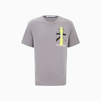 卡尔文·克莱恩 Calvin Klein CK Jeans夏季男士休闲圆领荧光色交叠LOGO印花短袖T恤J320576