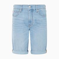 卡尔文·克莱恩 Calvin Klein CK Jeans夏季男士简约LOGO贴片卷边裤脚拉链牛仔短裤J320698