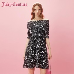 Juicy Couture 橘滋 柠檬气泡Logo金属牌图案印花连衣裙