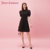 Juicy Couture 橘滋 物换星移LOGO扣蕾丝拼接连衣裙