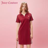 Juicy Couture 橘滋 缤纷草莓撞色Logo刺绣拼接短袖连衣裙