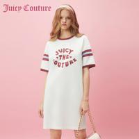 Juicy Couture 橘滋 多彩笔记撞色logo图案贴布绣连衣裙