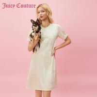 Juicy Couture 橘滋 春日繁花logo珠片刺绣串珠连衣裙