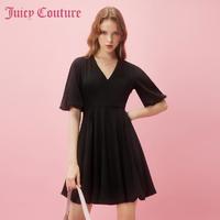 Juicy Couture 橘滋 靡荼旧梦Logo刺绣泡泡袖连衣裙