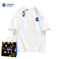 NASA GAME官网联名款新品2024纯棉短袖t恤男女儿童潮牌T恤童装YQ