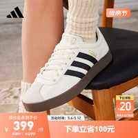 adidas 阿迪达斯 「T头鞋」VL COURT休闲板鞋德训鞋男女阿迪达斯官方轻运动 白色/黑色/树脂黄 38