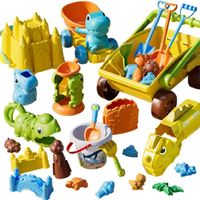 NUKied 纽奇 儿童玩具 恐龙沙滩玩具9件套